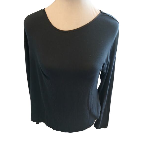 Kate Spade modal blend long sleeve mixed media top Small - Picture 1 of 5